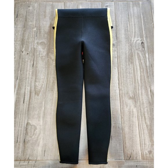Fathom Womens Wetsuit Black & Yellow Sealflex Size Small Padded Knees - Picture 7 of 12